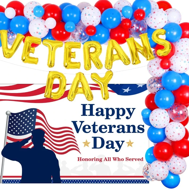 Cheereveal Happy Veterans Day Patriotic Party Decorations Red Blue Balloon Garland Arch Kit Backdrop for Veterans Party Supplies
Cheereveal Happy Veterans Day Patriotic Party Decorations Red Blue Balloon Garland Arch Kit Backdrop for Veterans Party Supplies
