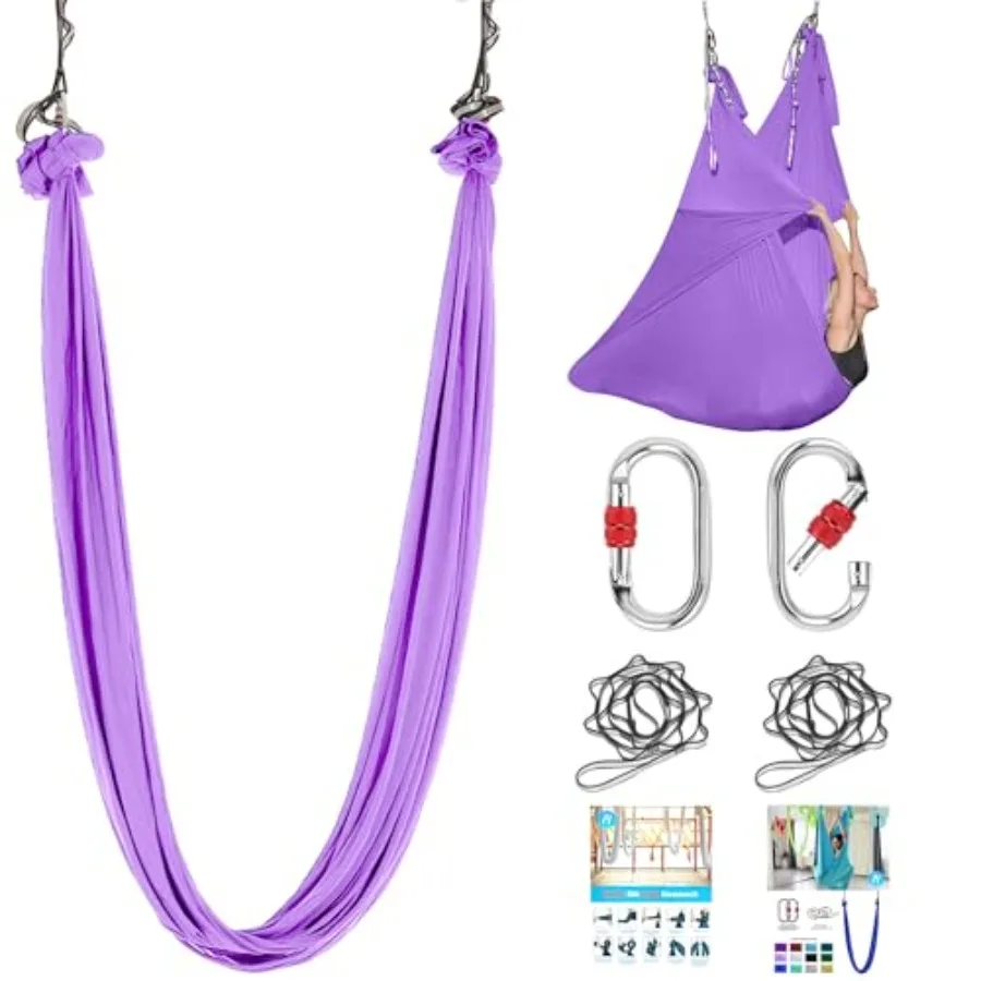 5.5 Yards Aerial Silk Swing Outdoor Hammock Aerial Yoga Swing For AdultsAerial Yoga Hammocks for outside
5.5 Yards Aerial Silk Swing Outdoor Hammock Aerial Yoga Swing For AdultsAerial Yoga Hammocks for outside