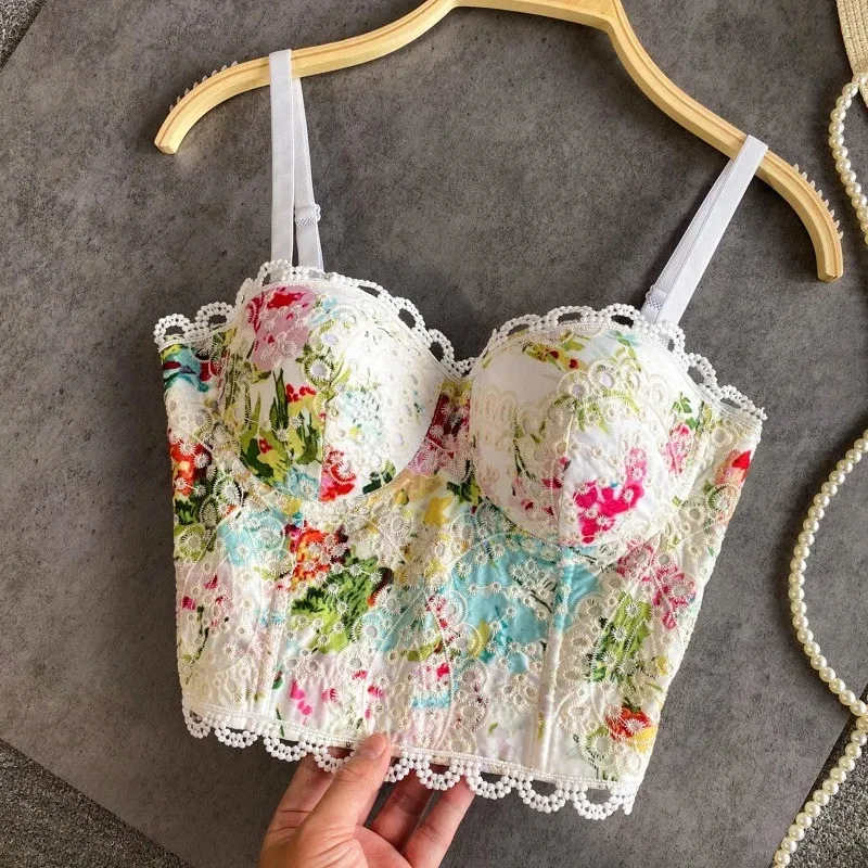 Push Up Women Sexy Gothic Flower Embroidery Corset Top Bustiers Lace Bra Lady Camis Overbust Cropped Tops Club Party Lingerie
Push Up Women Sexy Gothic Flower Embroidery Corset Top Bustiers Lace Bra Lady Camis Overbust Cropped Tops Club Party Lingerie