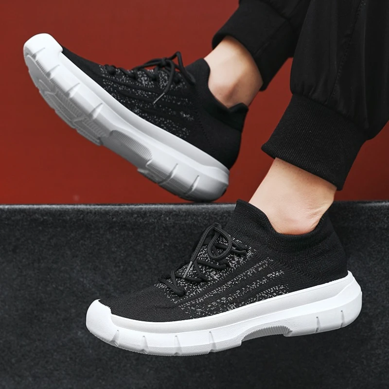 Новая модная мужская повседневная обувь с цветными блоками Fly-weave, увеличивающая рост, на толстой подошве, на шнуровке, на мягкой подошве, с сеткой
Новая модная мужская повседневная обувь с цветными блоками Fly-weave, увеличивающая рост, на толстой подошве, на шнуровке, на мягкой подошве, с сеткой