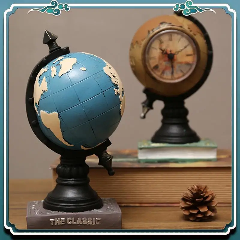 Desk Clock Multi-Functional Savings Jar Retro Resin Globe Shape Personality Clock For Office Bedside Clock Decor Blue Durable
Desk Clock Multi-Functional Savings Jar Retro Resin Globe Shape Personality Clock For Office Bedside Clock Decor Blue Durable