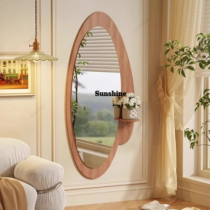 Wooden Custom Mirror Modern Wall Living Room Decoration Mirror Vintage Art Irregular Bedroom Cute Nordic Espelhos Home Products
Wooden Custom Mirror Modern Wall Living Room Decoration Mirror Vintage Art Irregular Bedroom Cute Nordic Espelhos Home Products