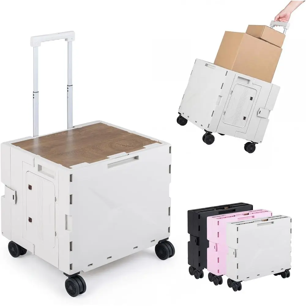 Collapsible Utility Cart with 4 Swivel Wheels, Portable Shopping Trolley for Home, Office, and Outdoors (White)
Collapsible Utility Cart with 4 Swivel Wheels, Portable Shopping Trolley for Home, Office, and Outdoors (White)