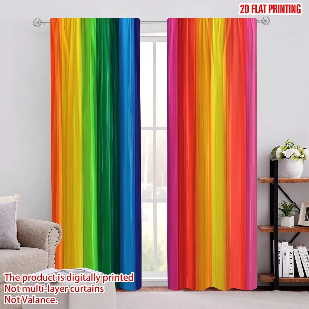 2pcs Window Curtains Rainbow Pride Versatile 100% Polyester,Without Electricity summer party decorations Use for Indoor
2pcs Window Curtains Rainbow Pride Versatile 100% Polyester,Without Electricity summer party decorations Use for Indoor