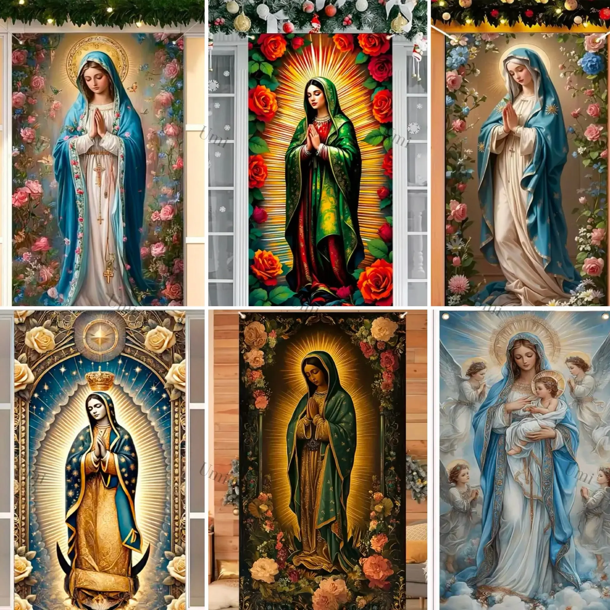 Our Lady of Guadalupe Decorative Door Flag Background Christmas and New Year Celebration Porch Room Decoration Birth of Jesus
Our Lady of Guadalupe Decorative Door Flag Background Christmas and New Year Celebration Porch Room Decoration Birth of Jesus