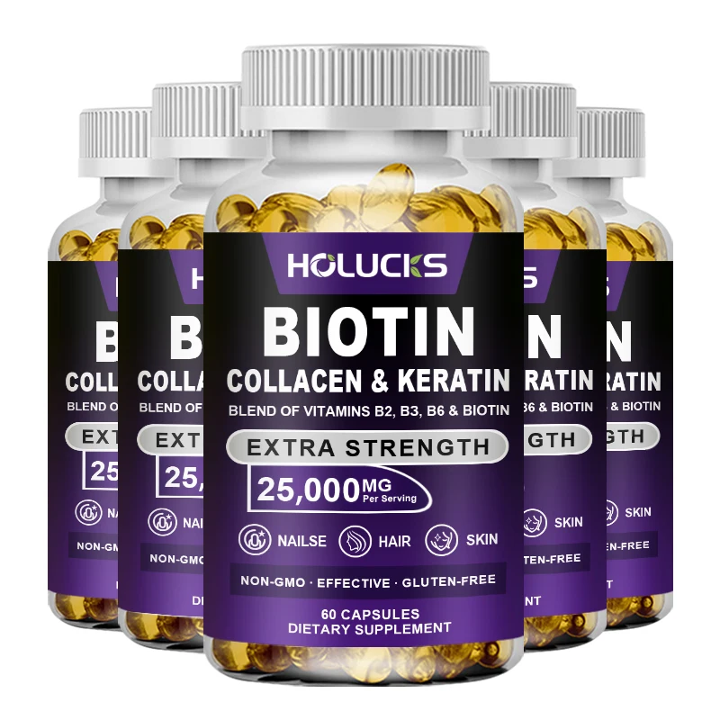 HOLUCKS Biotin Supplement with Hyaluronic Acid & B Vitamins, Supports Hair, Skin, Nails, Collagen Production & Daily Beauty Care
HOLUCKS Biotin Supplement with Hyaluronic Acid & B Vitamins, Supports Hair, Skin, Nails, Collagen Production & Daily Beauty Care