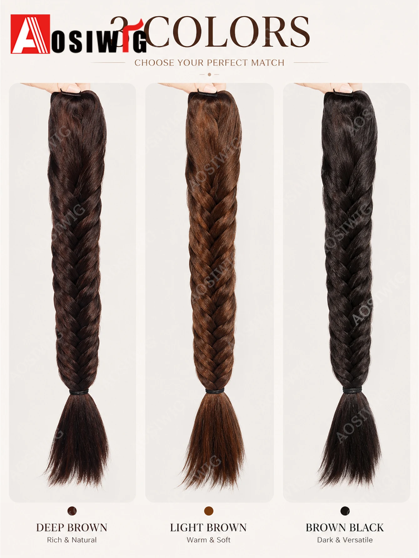 Synthetic Fishtail Braid Claw Clip Ponytail Extension Long Braided Hair Ponytail High Temperature Fiber Natural Hairpiece for Wo
Synthetic Fishtail Braid Claw Clip Ponytail Extension Long Braided Hair Ponytail High Temperature Fiber Natural Hairpiece for Wo