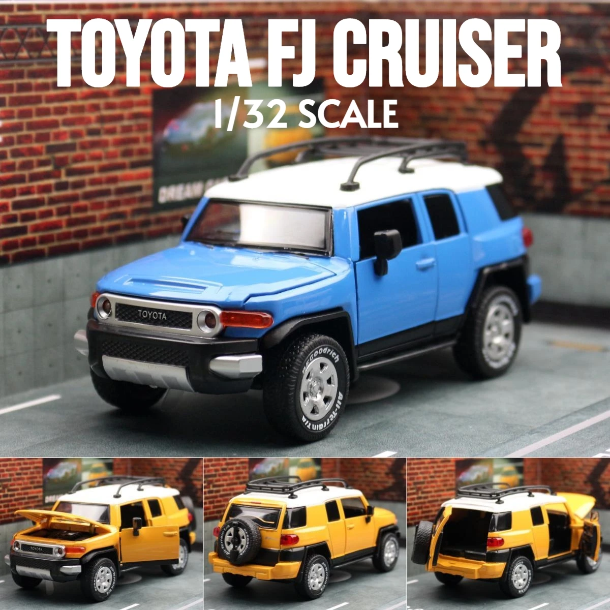 1/32 TOYOTA Cruiser FJ Toy Car Model Diecast Alloy SUV Off Road Collection Pull Back Sound & Light Gift For Children Kid Boys
1/32 TOYOTA Cruiser FJ Toy Car Model Diecast Alloy SUV Off Road Collection Pull Back Sound & Light Gift For Children Kid Boys