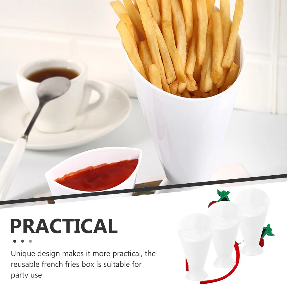 3Pcs French Fries Cup Exquisite Portable Snack Holder Lightweight for French Fries Popcorn Sweets
3Pcs French Fries Cup Exquisite Portable Snack Holder Lightweight for French Fries Popcorn Sweets