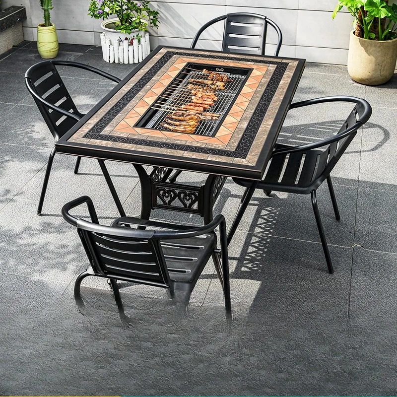 Outdoor barbecue table and chairs Chinese barbecue table Household barbecue grill Courtyard villa imitation tile
Outdoor barbecue table and chairs Chinese barbecue table Household barbecue grill Courtyard villa imitation tile