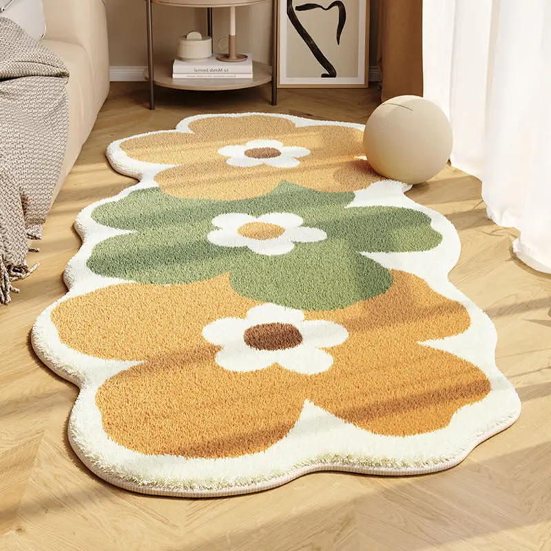 Floral Soft Bedside Thickened Carpet Bedroom Living Room Large Area Fluffy Warm Carpets Special Shaped Irregular High End Rug
Floral Soft Bedside Thickened Carpet Bedroom Living Room Large Area Fluffy Warm Carpets Special Shaped Irregular High End Rug