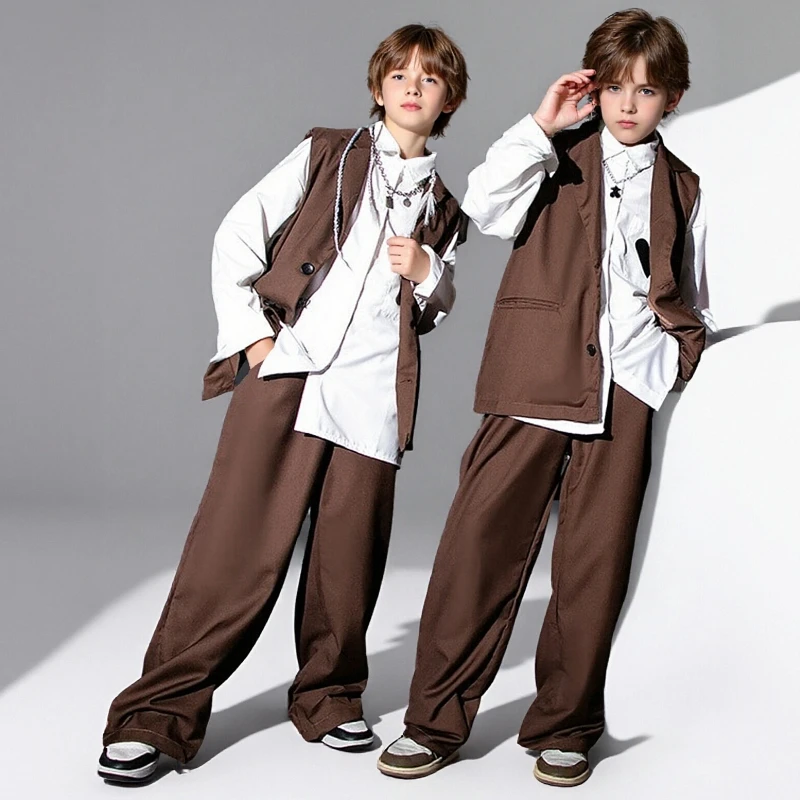 Детский костюм для джазовых танцев для девочек и мальчиков, жилет, блейзер, комплект в стиле хип-хоп, уличная одежда, наряд для показа, модный костюм для фотосессии для подростков, 13 лет
Детский костюм для джазовых танцев для девочек и мальчиков, жилет, блейзер, комплект в стиле хип-хоп, уличная одежда, наряд для показа, модный костюм для фотосессии для подростков, 13 лет