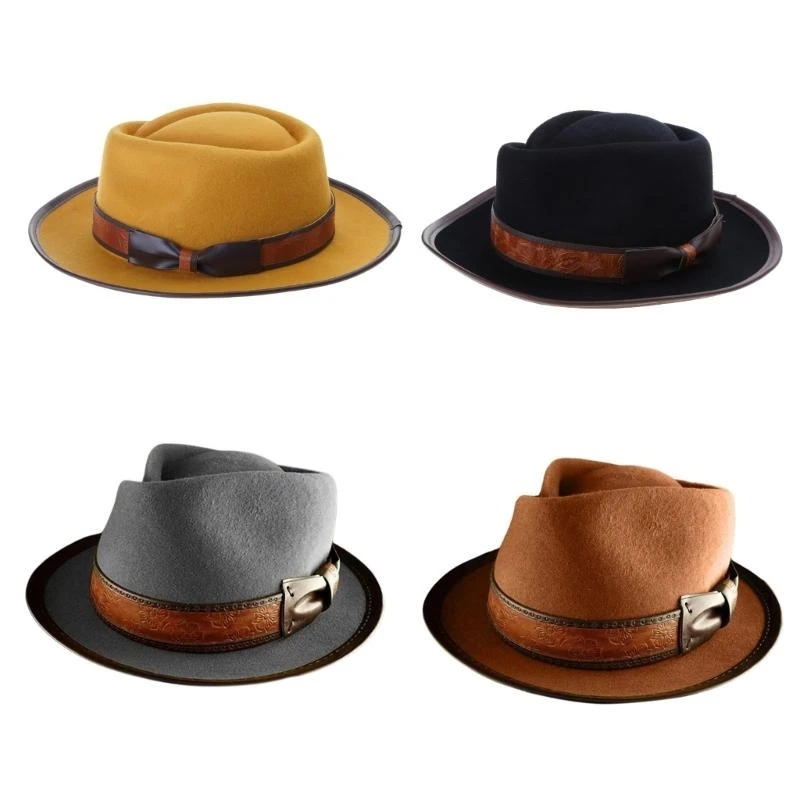 400A Wool Fedora Boater Hat with Bow Short Brim Hat for Women Photo Props Western Fedora for Women Unisex Wear
400A Wool Fedora Boater Hat with Bow Short Brim Hat for Women Photo Props Western Fedora for Women Unisex Wear