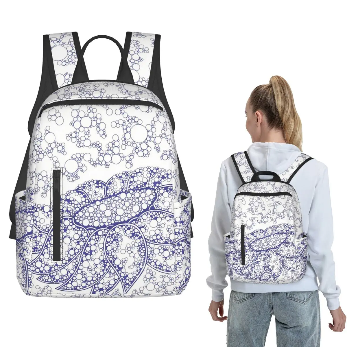 Abstract Blue Circle Flower In Dynamic Motion Backpack Daypack Boys Girls BookBag School Bag Shoulder Bags for Men Women
Abstract Blue Circle Flower In Dynamic Motion Backpack Daypack Boys Girls BookBag School Bag Shoulder Bags for Men Women