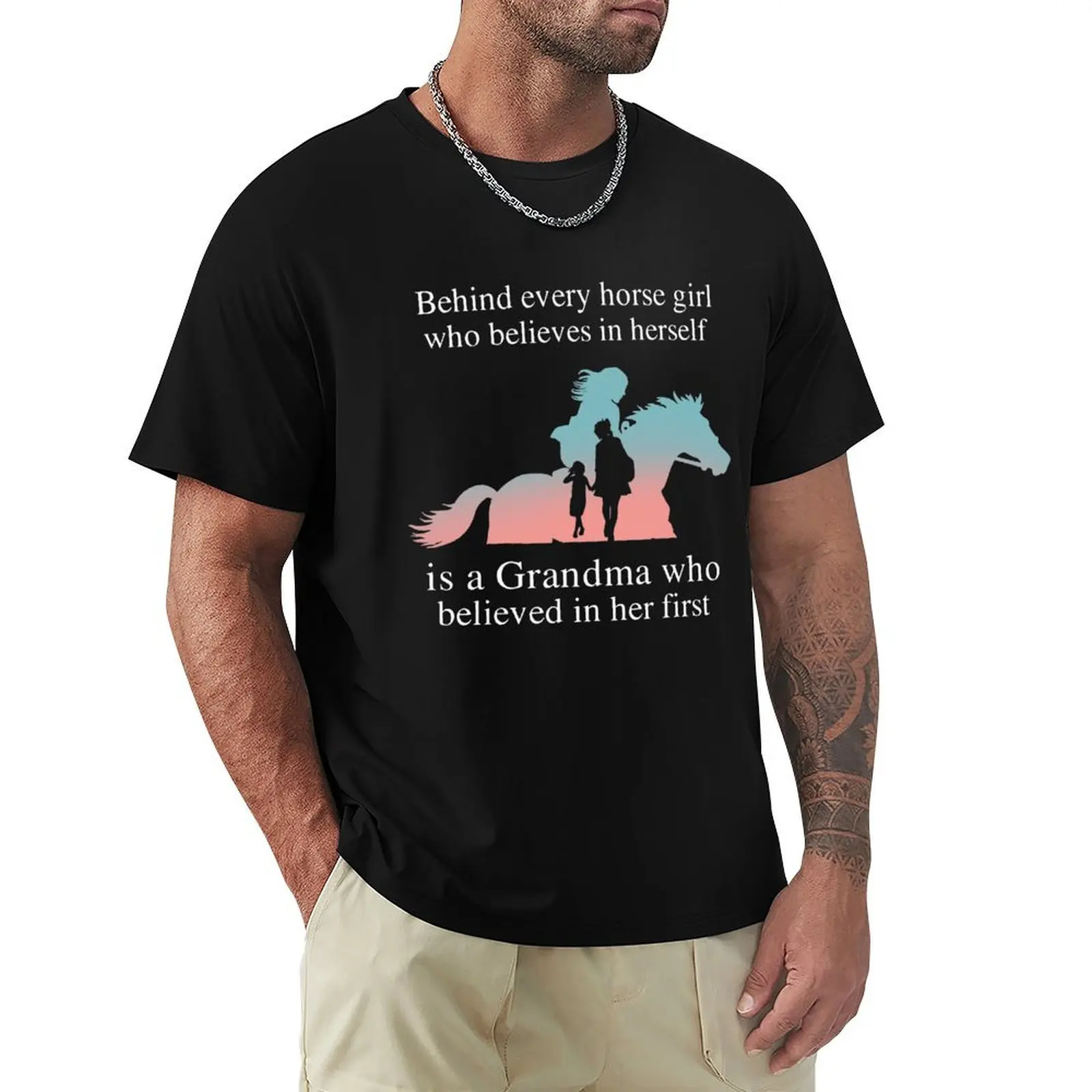 Behind every horse girl who believes in herself is a grandma who believed in her first T-Shirt All Match Print Short Sleeve Top
Behind every horse girl who believes in herself is a grandma who believed in her first T-Shirt All Match Print Short Sleeve Top
