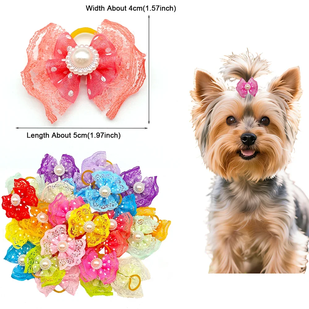 20pcs Dog Grooming Hair Accessories Pet Rubber Band Hair Clips Puppy Supplies Bright Double-layer Lace Bows For Dogs
20pcs Dog Grooming Hair Accessories Pet Rubber Band Hair Clips Puppy Supplies Bright Double-layer Lace Bows For Dogs