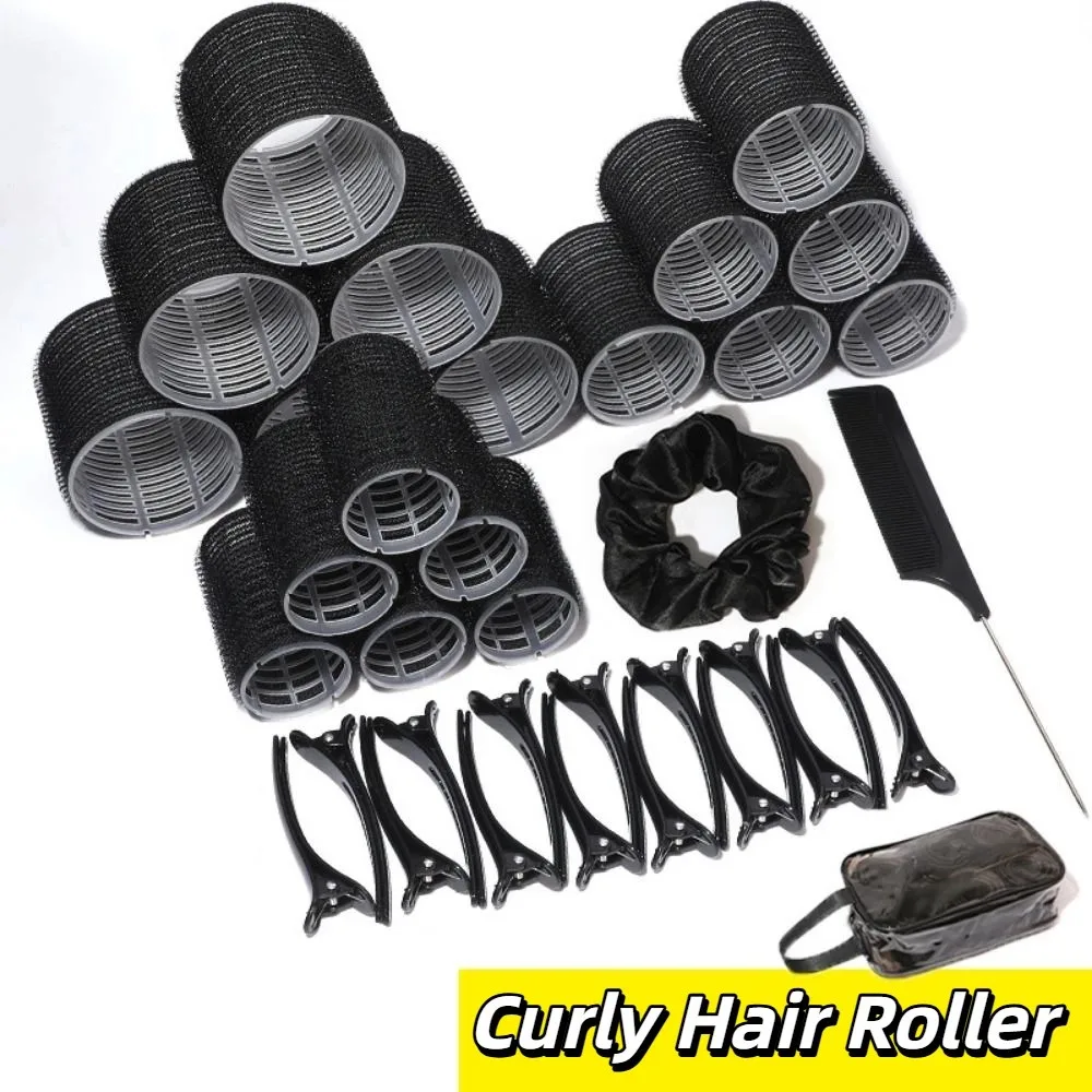 35Pcs Black Self-Grip Hair Rollers Set 3 Sizes Rollers Lightweight Heatless Hair Curlers Reusable Plastic Clips
35Pcs Black Self-Grip Hair Rollers Set 3 Sizes Rollers Lightweight Heatless Hair Curlers Reusable Plastic Clips