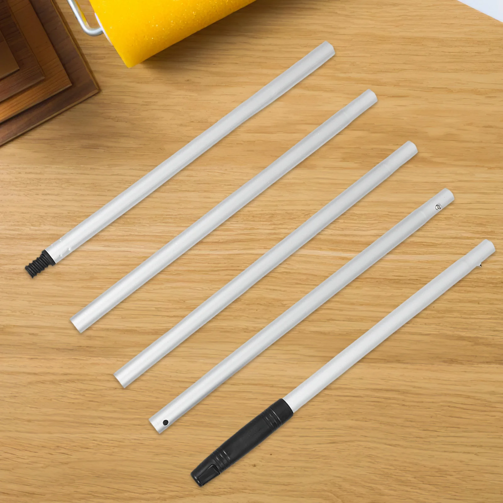 1 Set 5-Section Telescoping Light Bulb Changing Pole For High Ceilings Adjustable Extension Rod Tool For Kitchen Office Recessed