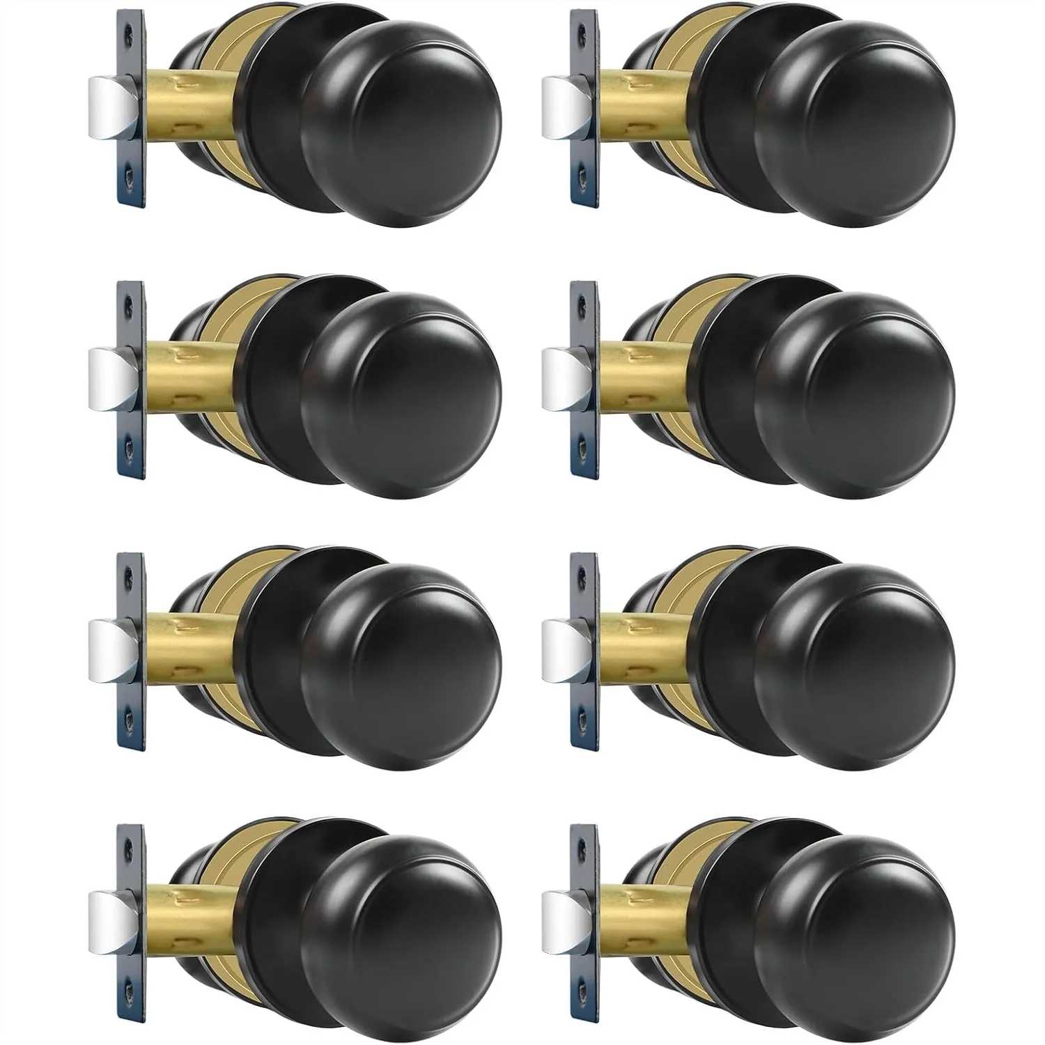 8 Pack Matte Black Passage Door Knobs, Non-Locking Interior Round Handles for Hallway & Closet, Reversible Left/Right, Easy
8 Pack Matte Black Passage Door Knobs, Non-Locking Interior Round Handles for Hallway & Closet, Reversible Left/Right, Easy
