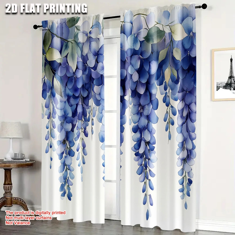 2pcs, Curtains 2D print Elegant Blue Floral Machine Washable (without rod) Art Deco Festive Perfect for Living Room, Bedroom,
2pcs, Curtains 2D print Elegant Blue Floral Machine Washable (without rod) Art Deco Festive Perfect for Living Room, Bedroom,