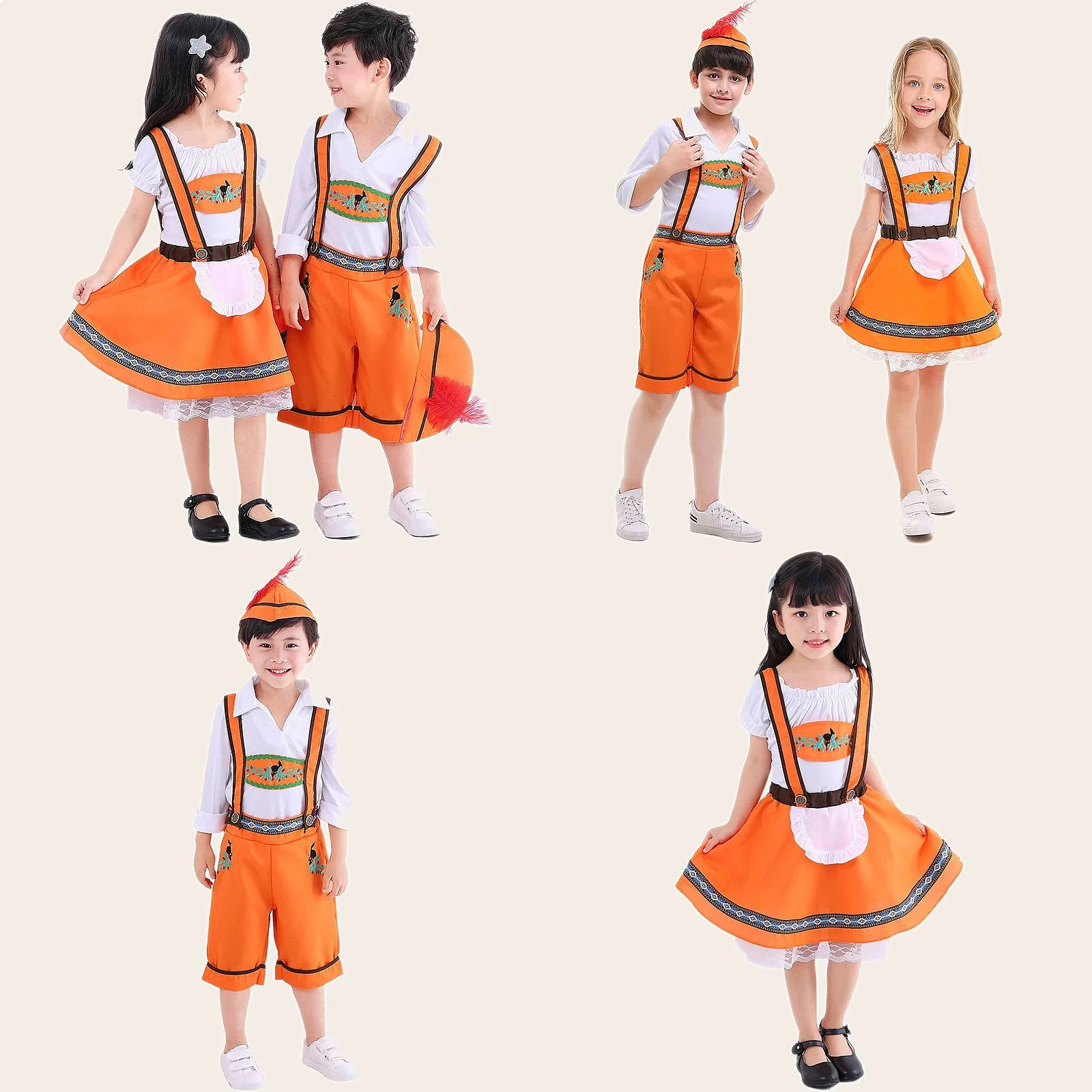 Children's Orange Traditional Folk Costume 6/1 Stage Performance Outfit German Oktoberfest Beer Festival Dress
Children's Orange Traditional Folk Costume 6/1 Stage Performance Outfit German Oktoberfest Beer Festival Dress
