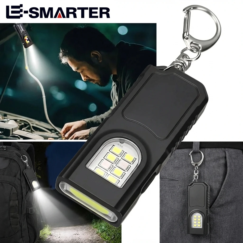 Keyring Camping Walking Pocket Lamp Multifunctional Keychain Flashlight USB Rechargeable Mini Flashlight With COB Work Light
Keyring Camping Walking Pocket Lamp Multifunctional Keychain Flashlight USB Rechargeable Mini Flashlight With COB Work Light