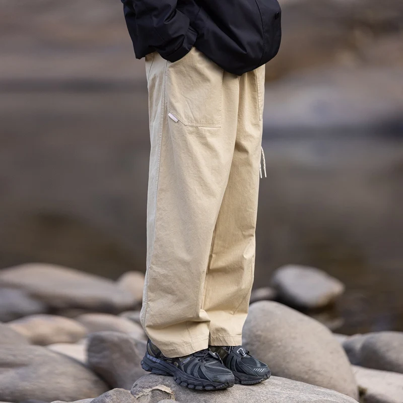 New Fashion Pure Color Loose Straight Pants Men Summer Vintage Drawstring Pockets Cargo Pants Streetwear Mens Casual Trousers
New Fashion Pure Color Loose Straight Pants Men Summer Vintage Drawstring Pockets Cargo Pants Streetwear Mens Casual Trousers