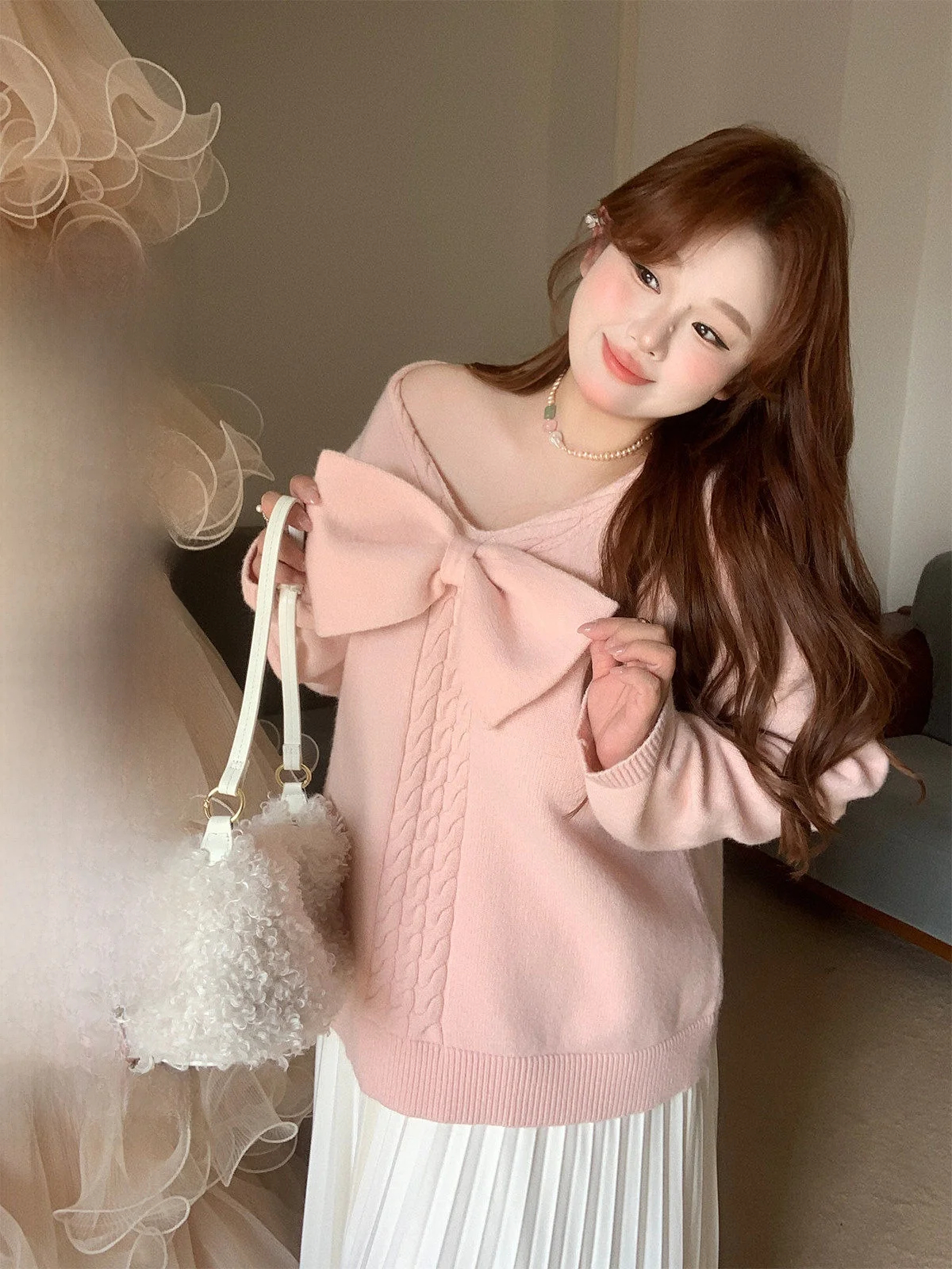 Loose Women's Knitted Sweater Pink Winter Comfortable plus Size Lazy Style Soft Top Casual Commute Fashion Online Exclusive
Loose Women's Knitted Sweater Pink Winter Comfortable plus Size Lazy Style Soft Top Casual Commute Fashion Online Exclusive