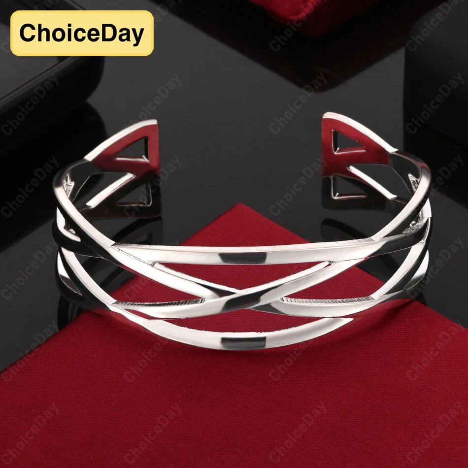 ChoiceDay 925 Sterling Silver Exquisite Hollow Open Bracelet Women Fashion Party Gift Accessory Jewelry
ChoiceDay 925 Sterling Silver Exquisite Hollow Open Bracelet Women Fashion Party Gift Accessory Jewelry
