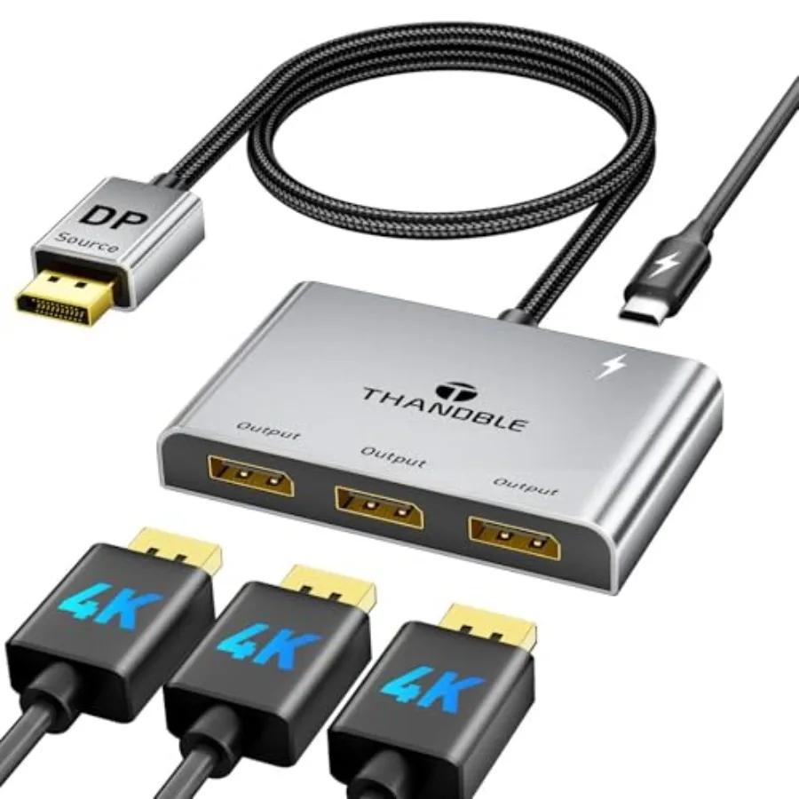 DisplayPort Splitter for Multi Monitor Extended Display, 4K 60Hz x Hub Display Display 1 in Out Adapter for NVIDIA, AMD, PC, Wi
DisplayPort Splitter for Multi Monitor Extended Display, 4K 60Hz x Hub Display Display 1 in Out Adapter for NVIDIA, AMD, PC, Wi