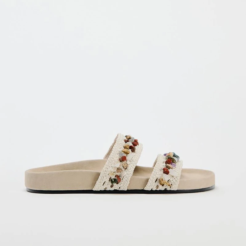 Summer New Flat Thick Bottom Woven Bead Sandals Slip-On Slippers Chunky Platform Espadrilles Comfortable Breathable Casual Sa...
Summer New Flat Thick Bottom Woven Bead Sandals Slip-On Slippers Chunky Platform Espadrilles Comfortable Breathable Casual Sa...