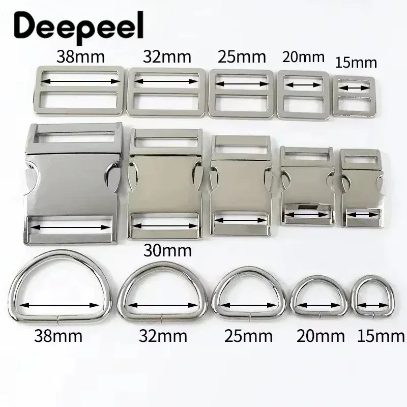 2Sets 15-38mm Metal Adjustable Buckle Webbing D Ring Tri-Glide Slider Hook Backpack Strap Clasp Sewing Belt Garment Accessories
2Sets 15-38mm Metal Adjustable Buckle Webbing D Ring Tri-Glide Slider Hook Backpack Strap Clasp Sewing Belt Garment Accessories