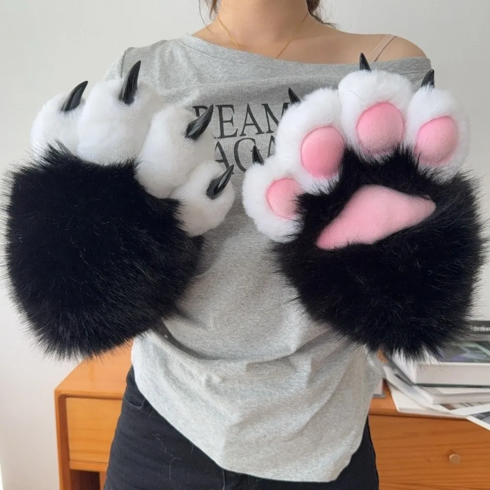 New Plush Cosplay Cat Paw Gloves Squeaking Thicken Cat Claw Mittens Animal Cartoon Furry Gloves Props
New Plush Cosplay Cat Paw Gloves Squeaking Thicken Cat Claw Mittens Animal Cartoon Furry Gloves Props