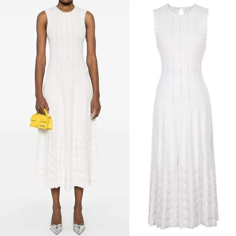 High-Quality Summer 2025 Fashionable Knitted Pearl-Detail Sleeveless Gown for Ladies Elegant High-Waisted Fish-Tail Design
High-Quality Summer 2025 Fashionable Knitted Pearl-Detail Sleeveless Gown for Ladies Elegant High-Waisted Fish-Tail Design
