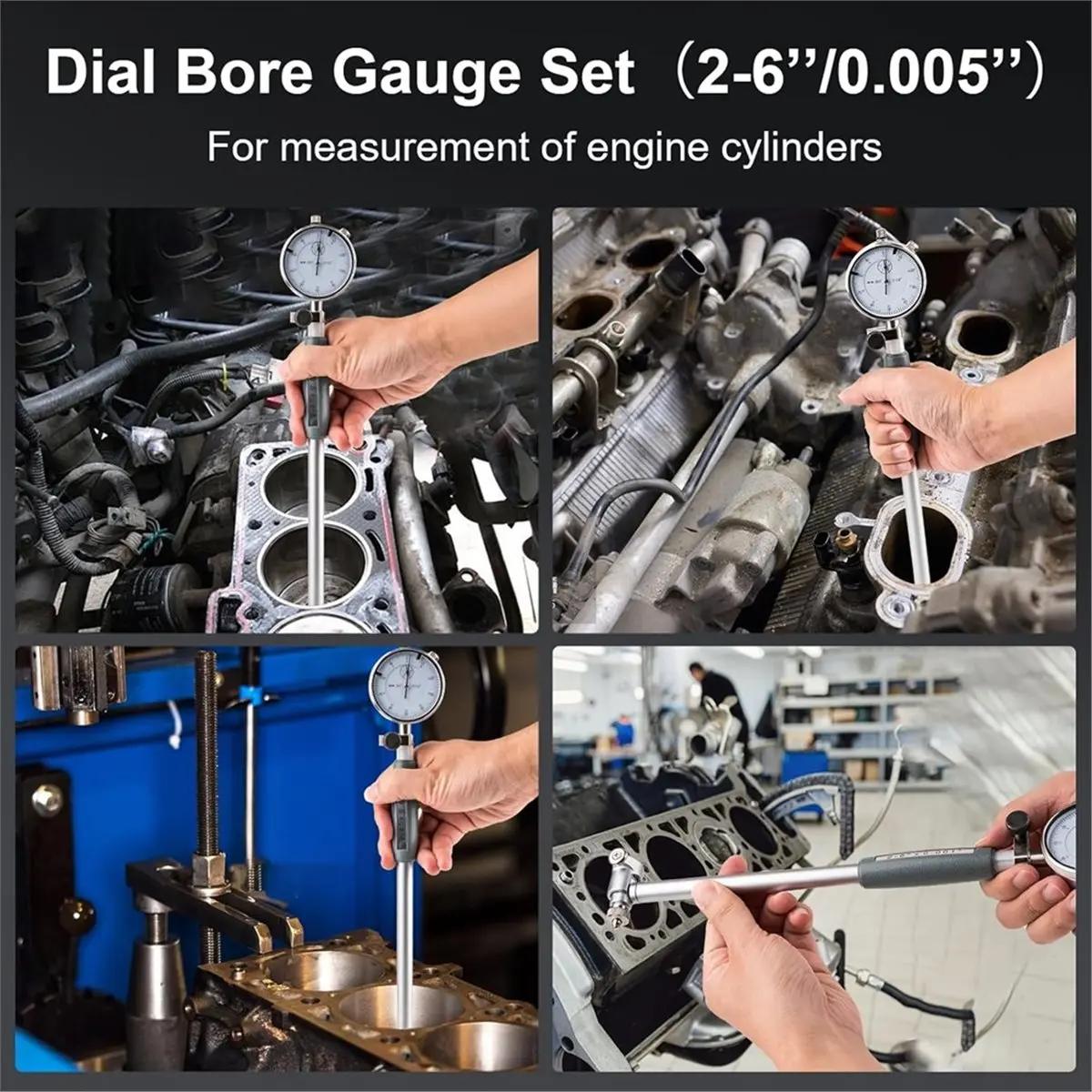 HAPPY EVER Bore Gauge Set 2"-6"Range,0.001"Accuracy,Bore Gauge for Engine Cylinder Measurement,Cylinder Wear& Out-of-Round
HAPPY EVER Bore Gauge Set 2"-6"Range,0.001"Accuracy,Bore Gauge for Engine Cylinder Measurement,Cylinder Wear& Out-of-Round
