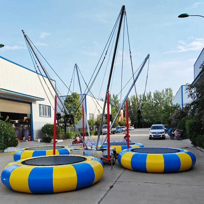 cheap price outdoor bungee trampoline movable 4-people round trampoline with wheels
cheap price outdoor bungee trampoline movable 4-people round trampoline with wheels