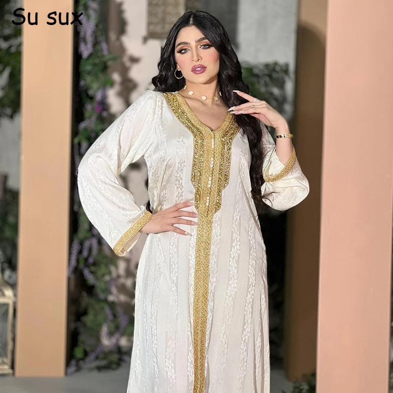 Muslim Dress Dubai Abaya For Women Kaftan Ramadan Robe Foulard Femme Musulamne Islam Arabic Vest Hot Fix Rhinestone Maxi Dresses
Muslim Dress Dubai Abaya For Women Kaftan Ramadan Robe Foulard Femme Musulamne Islam Arabic Vest Hot Fix Rhinestone Maxi Dresses