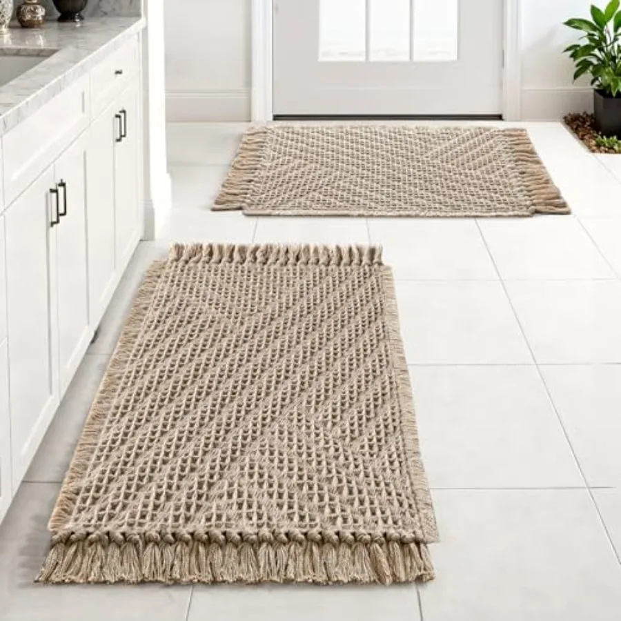 Waffle Bath Mat Super Absorbent Boho Bath Mat Non Slip Bath Rugs for Bathroom Floor Machine Washable Dry Fast Bathroom Rugs wit
Waffle Bath Mat Super Absorbent Boho Bath Mat Non Slip Bath Rugs for Bathroom Floor Machine Washable Dry Fast Bathroom Rugs wit
