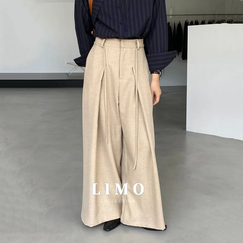 LIMO 2025 осенние высококачественные хлопковые широкие брюки для женщин, модные брюки на шнурке, повседневная офисная уличная одежда
LIMO 2025 осенние высококачественные хлопковые широкие брюки для женщин, модные брюки на шнурке, повседневная офисная уличная одежда