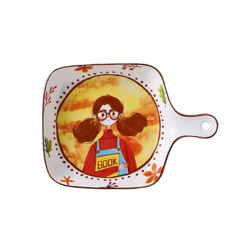 Creative Nordic Tableware Net Red Plate Dish Household Single Handle Baking Tray Ceramic Cute Personality Breakfast Plate Dish
Creative Nordic Tableware Net Red Plate Dish Household Single Handle Baking Tray Ceramic Cute Personality Breakfast Plate Dish