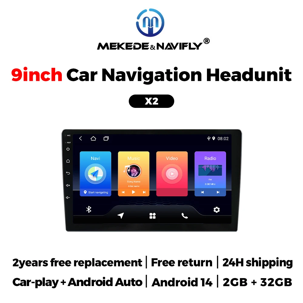 NaviFly 9'' 4core 2G+32G 2 Din Head Unit Autoradio Wireless CarPlay Android Auto Car Radio Universal Multimedia Video Player GPS
NaviFly 9'' 4core 2G+32G 2 Din Head Unit Autoradio Wireless CarPlay Android Auto Car Radio Universal Multimedia Video Player GPS