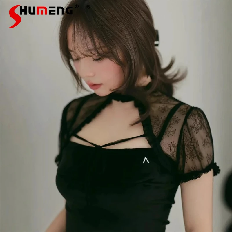 Japanese Black Sexy Short Cardigan + Camis 2-piece Set Summer New Women's Daily Casual Slim-Fit Fashion Versatile T-shirt Tops
Japanese Black Sexy Short Cardigan + Camis 2-piece Set Summer New Women's Daily Casual Slim-Fit Fashion Versatile T-shirt Tops