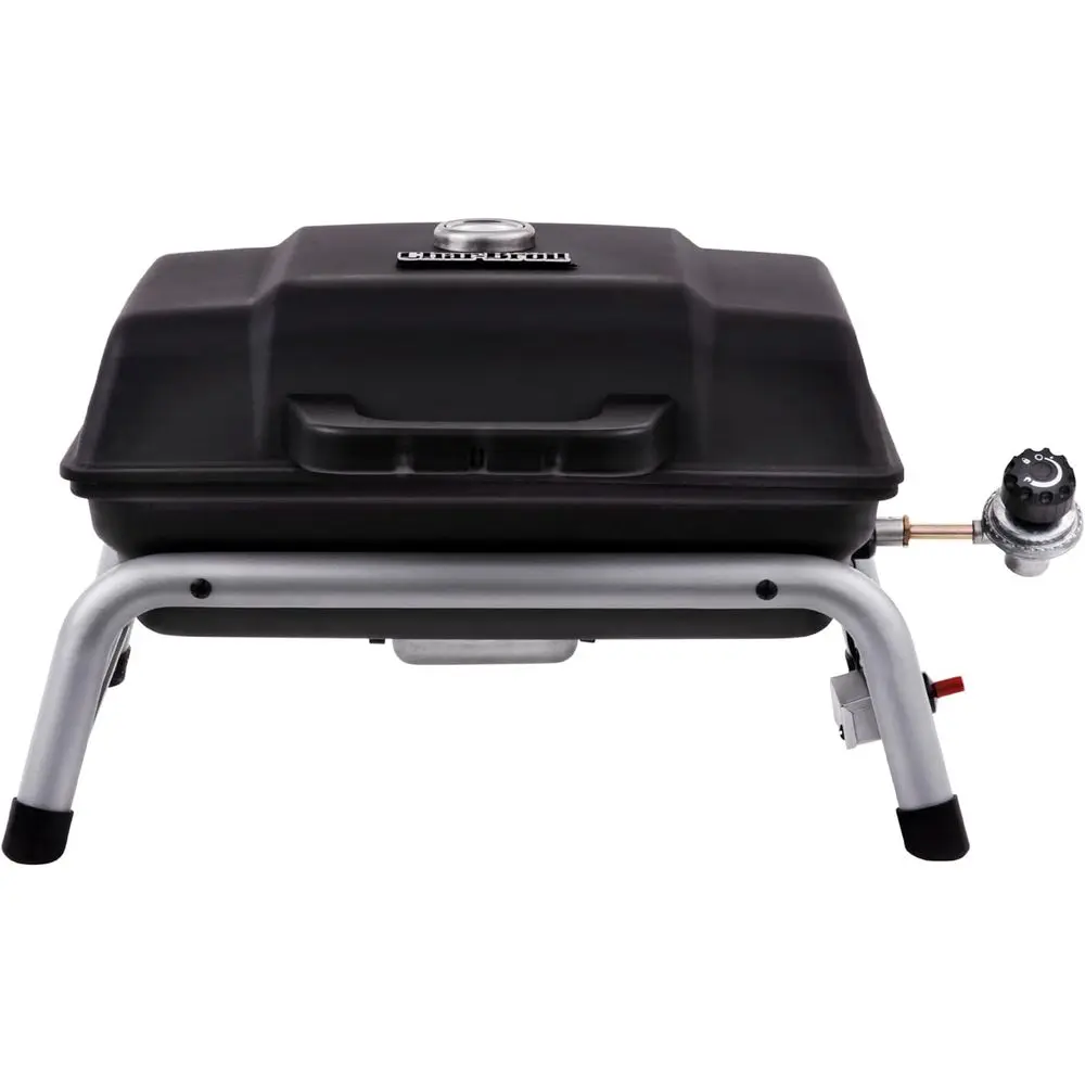 Portable Propane Gas Grill, Compact Single Burner, Black
Portable Propane Gas Grill, Compact Single Burner, Black