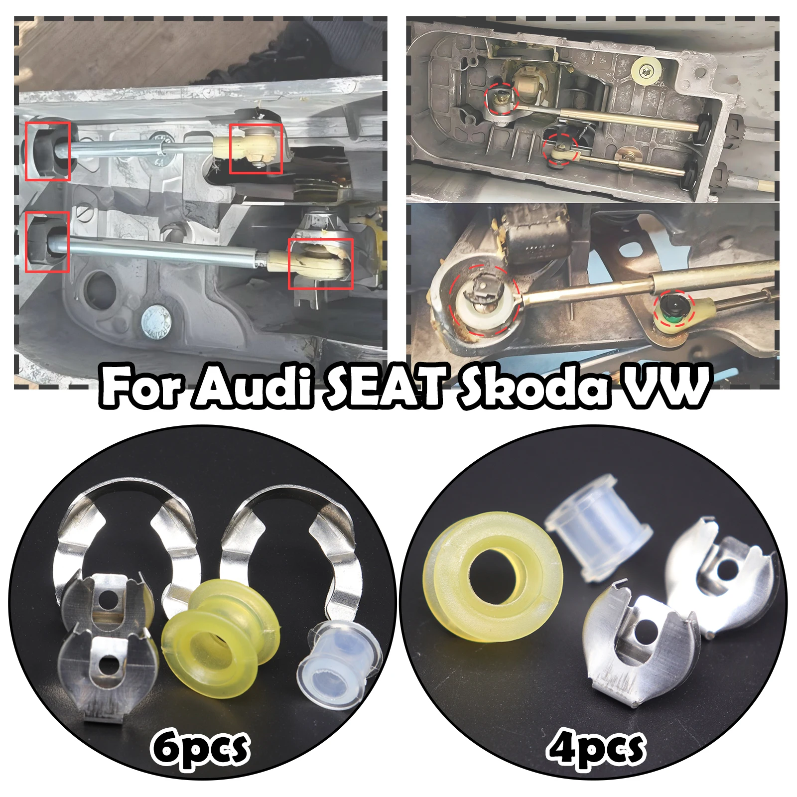 For Audi SEAT Skoda VW MT Gearshift Cable Control Bushing Lock Washer End Rod Repair Kit Spare Parts Lever Linkage 1K0711265
For Audi SEAT Skoda VW MT Gearshift Cable Control Bushing Lock Washer End Rod Repair Kit Spare Parts Lever Linkage 1K0711265