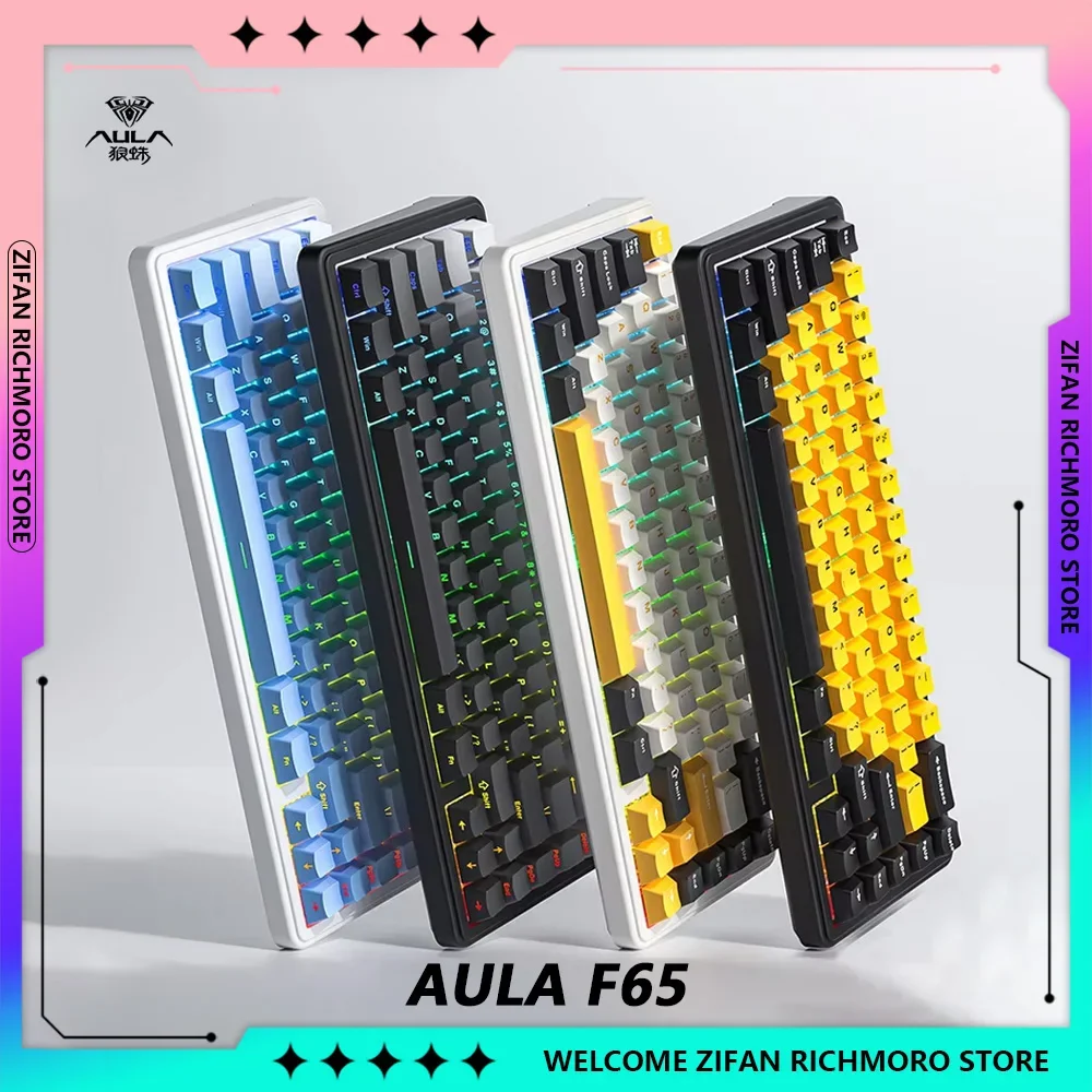 AULA F65 RGB Gasket Mechanical Keyboard Wireless Tri-mode Hot Swap Laptop Office Gamer PC Gaming Customized Keyboard Accessory
AULA F65 RGB Gasket Mechanical Keyboard Wireless Tri-mode Hot Swap Laptop Office Gamer PC Gaming Customized Keyboard Accessory
