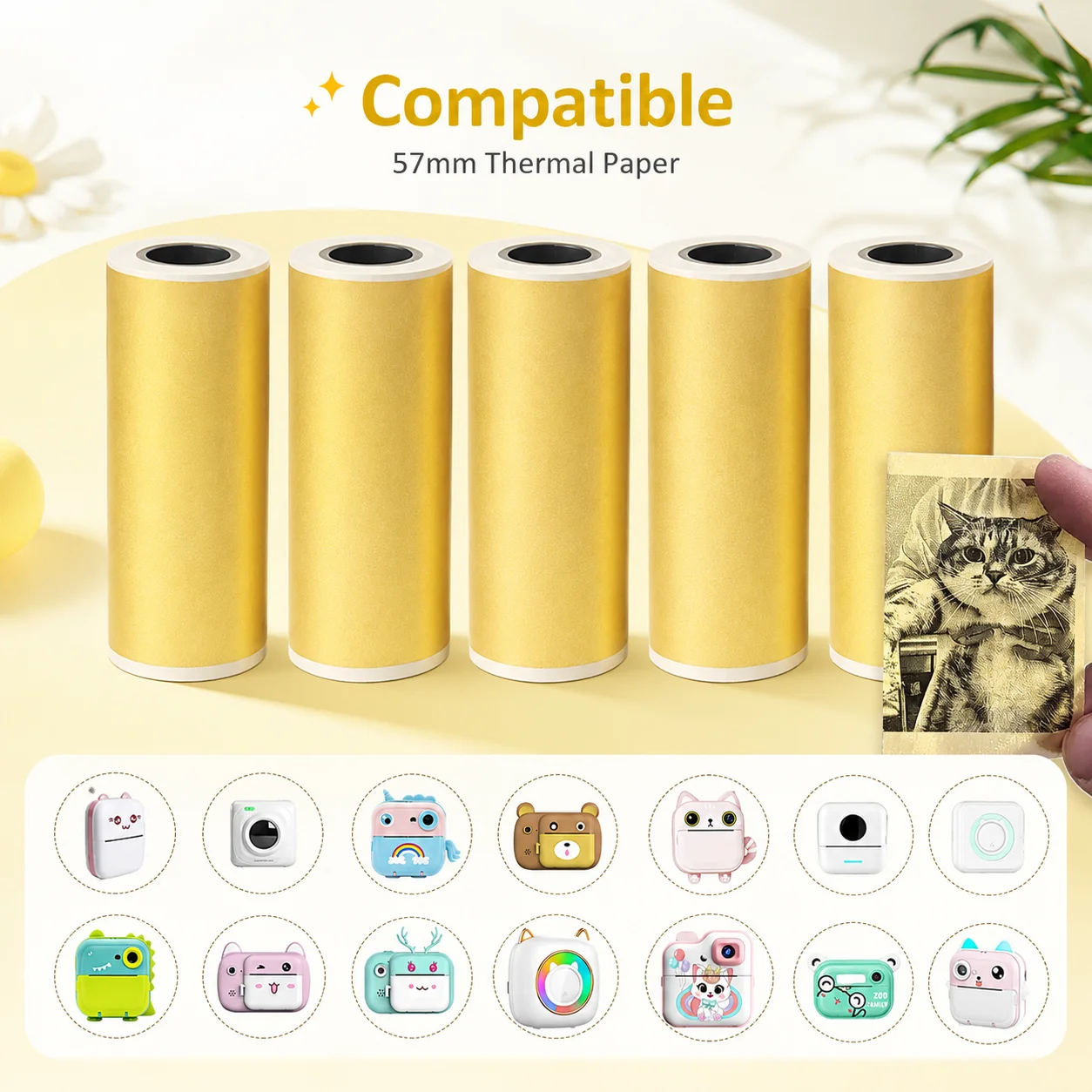 Glossy Transparent Thermal Printer Paper 57x25mm Self-Adhesive Roll for Portable Mini Printers
Glossy Transparent Thermal Printer Paper 57x25mm Self-Adhesive Roll for Portable Mini Printers
