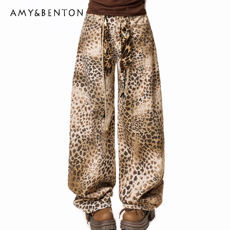 American Retro Leopard Print Women's Jeans Autumn Winter Jazz Sweet Cool Hot Girl Loose Versatile Straight Wide-Leg Pants Girl
American Retro Leopard Print Women's Jeans Autumn Winter Jazz Sweet Cool Hot Girl Loose Versatile Straight Wide-Leg Pants Girl