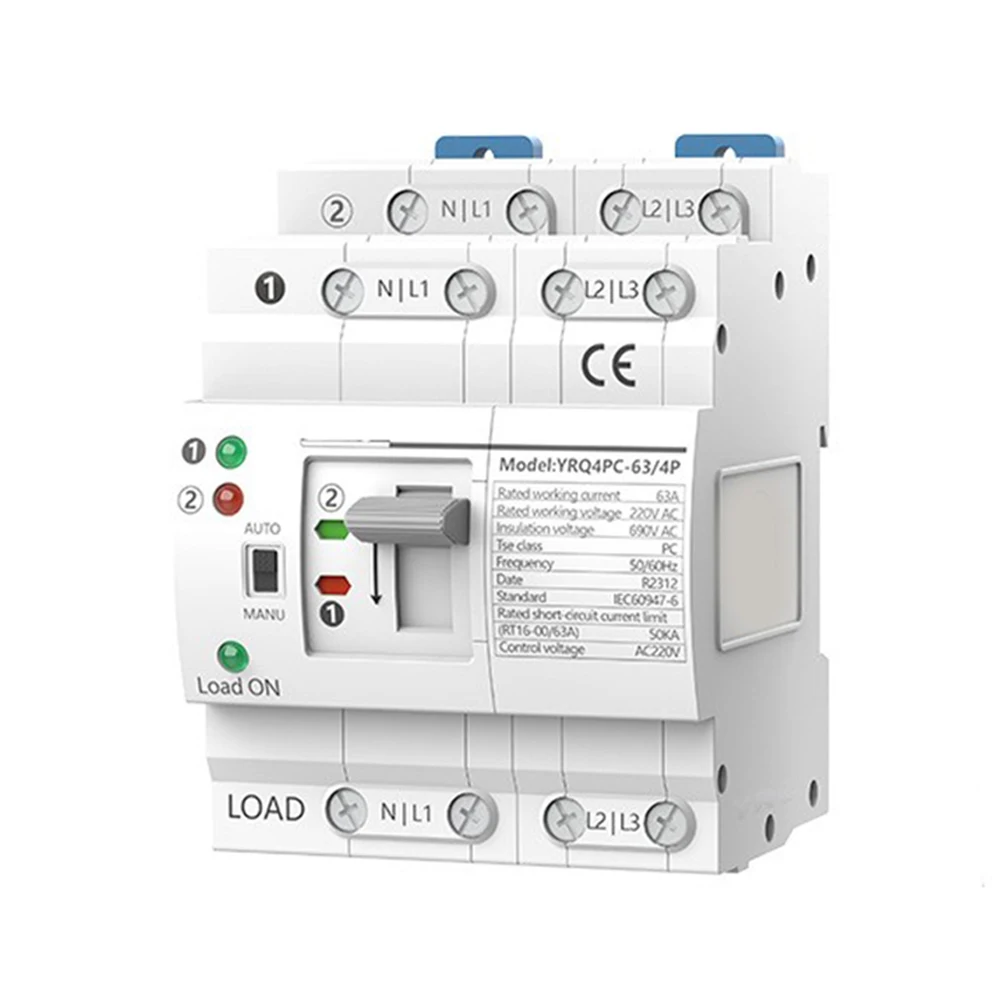 4P 63A AC400V Automatic Transfer Switch Grid To Generator Switch Seamless Power Source Switch Advanced Technology
4P 63A AC400V Automatic Transfer Switch Grid To Generator Switch Seamless Power Source Switch Advanced Technology