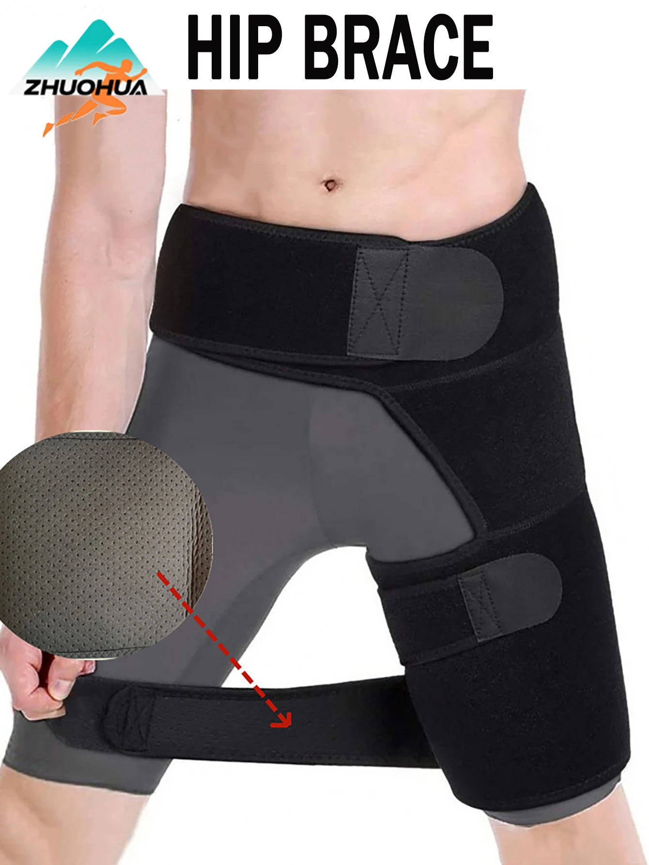 ZHUOHUA Hip Brace Compression Support Wrap for Sciatica Nerve,Pulled Thigh,Hip Fleхоr Strain,Groin Injury,Sacroiliac Joint
ZHUOHUA Hip Brace Compression Support Wrap for Sciatica Nerve,Pulled Thigh,Hip Fleхоr Strain,Groin Injury,Sacroiliac Joint