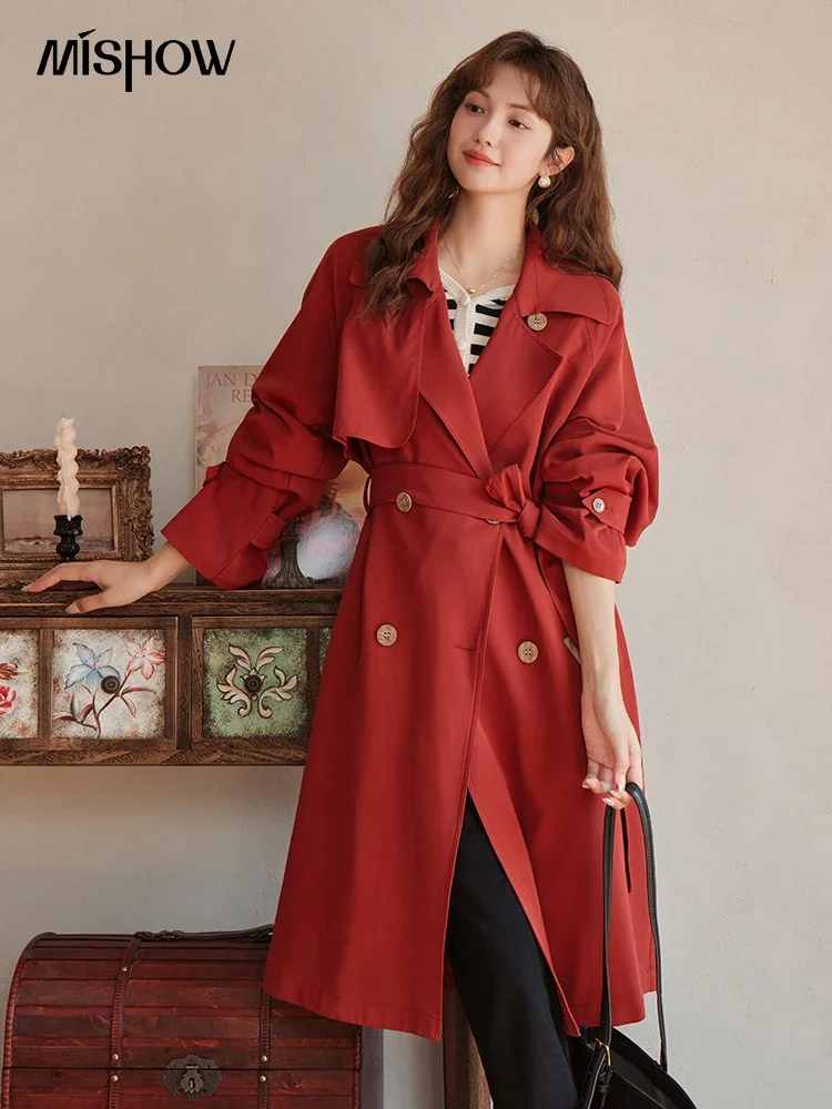 MISHOW Solid Casual Trench Coat Spring Autumn 2023 French Belt Single Breasted Turn-down Collar Back Elasticity Coats MXC41W0028
MISHOW Solid Casual Trench Coat Spring Autumn 2023 French Belt Single Breasted Turn-down Collar Back Elasticity Coats MXC41W0028